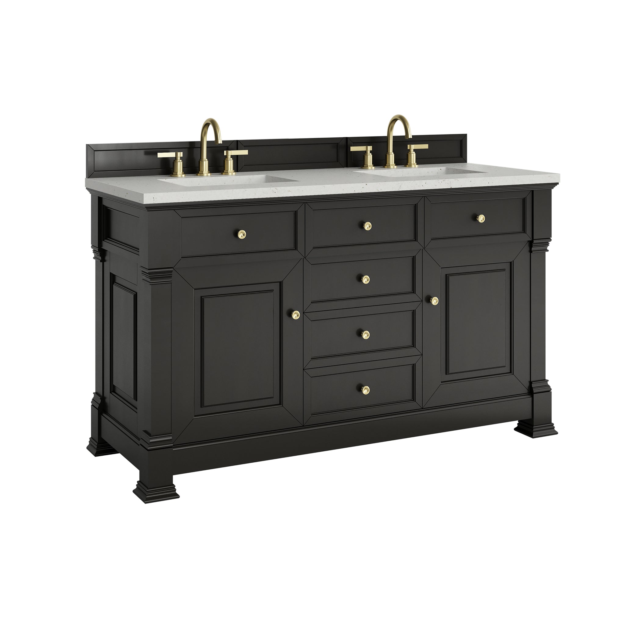 James Martin Brookfield 60" Double Bathroom Vanity, Black Onyx, view 25