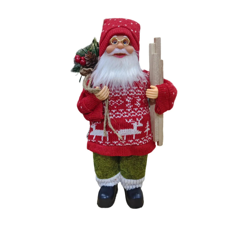 Plush 12 Inch Santa Claus Doll Life Size Figure by House Of Avana