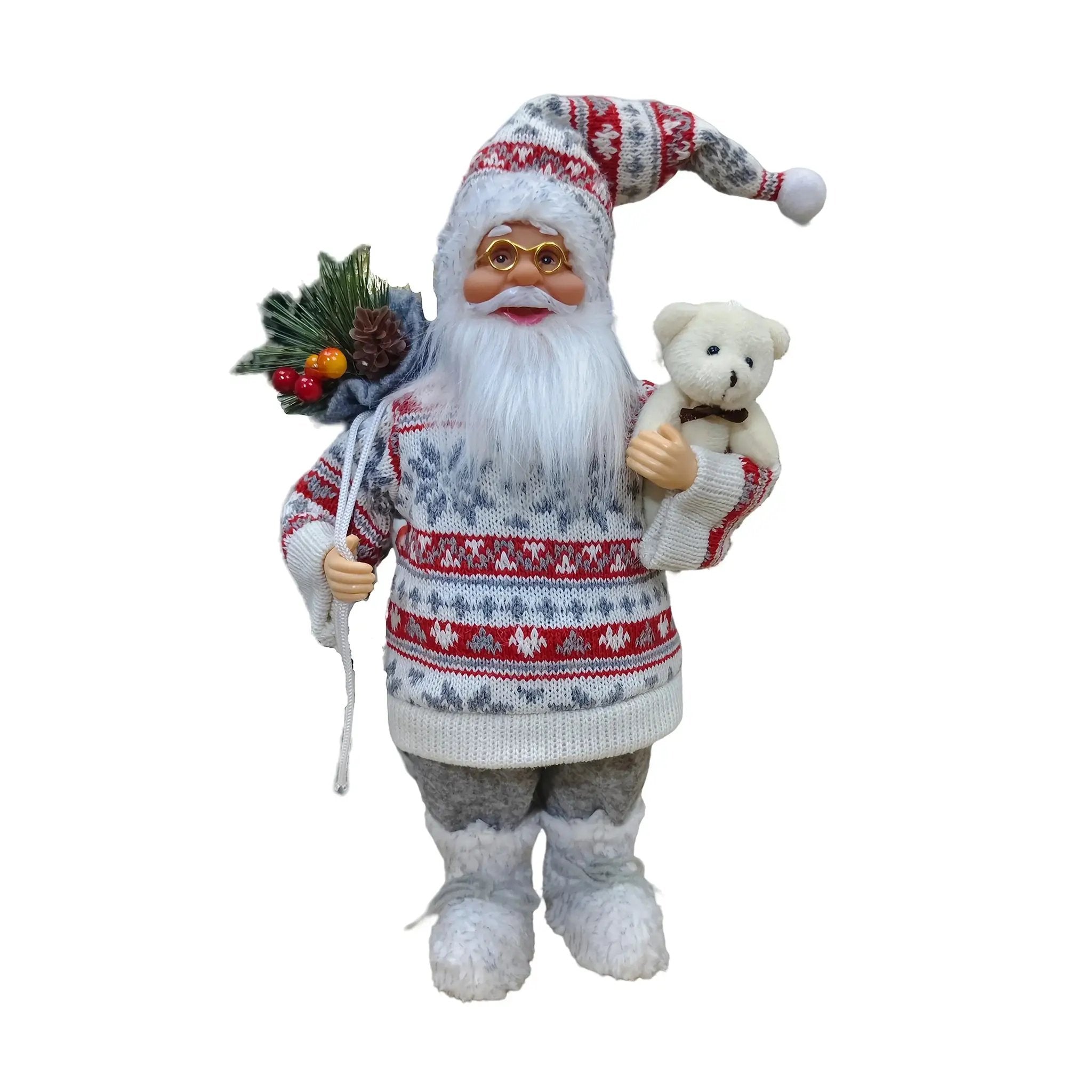 Plush 12 Inch Santa Claus Doll Life Size Figure by House Of Avana