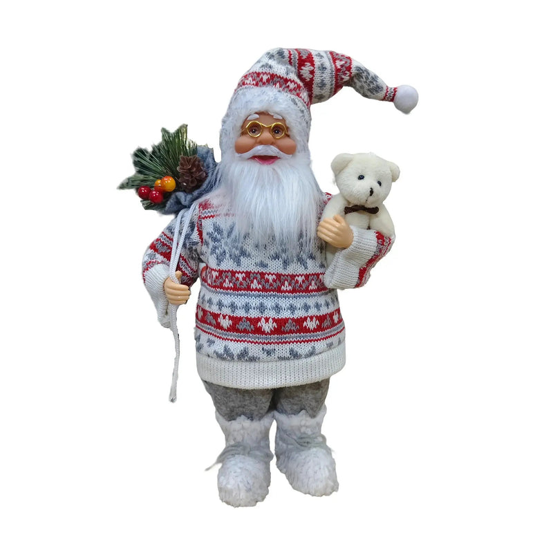 Plush 12 Inch Santa Claus Doll Life Size Figure by House Of Avana