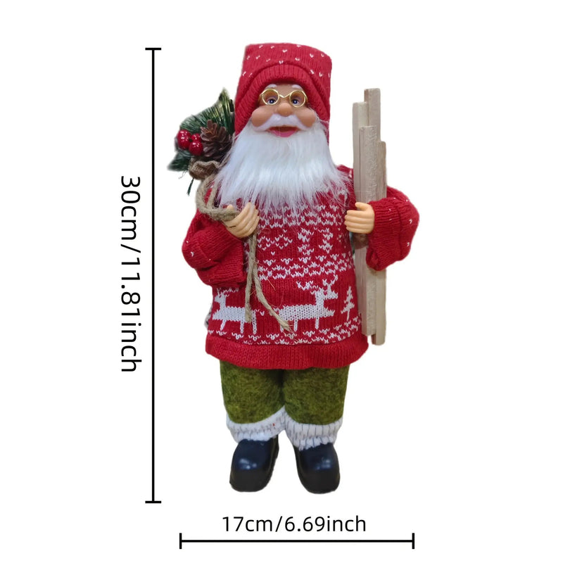 Plush 12 Inch Santa Claus Doll Life Size Figure by House Of Avana
