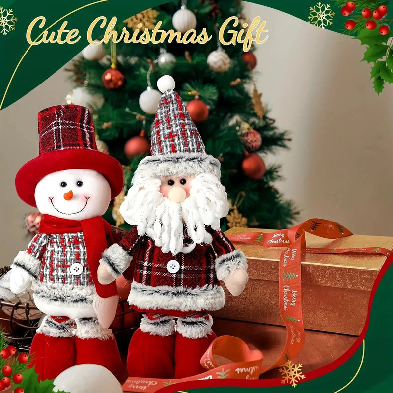 Plush Christmas Gnome Decorations with Red Hat and Beard by House Of Avana