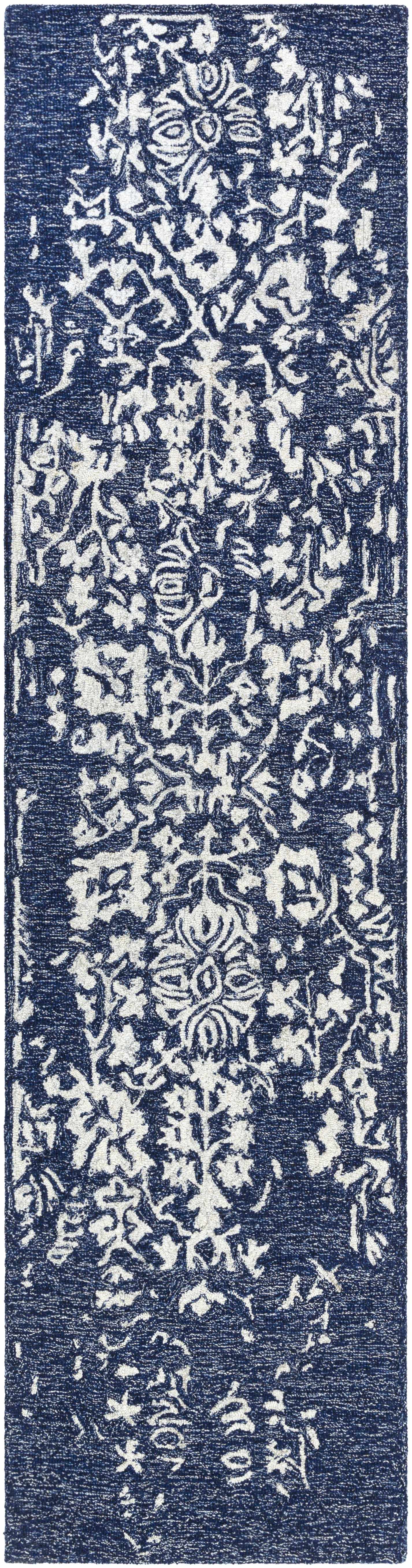 Poole Navy Wool Area Carpet by Boutique Rugs