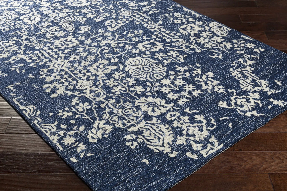Poole Navy Wool Area Carpet, photo 7 of 11