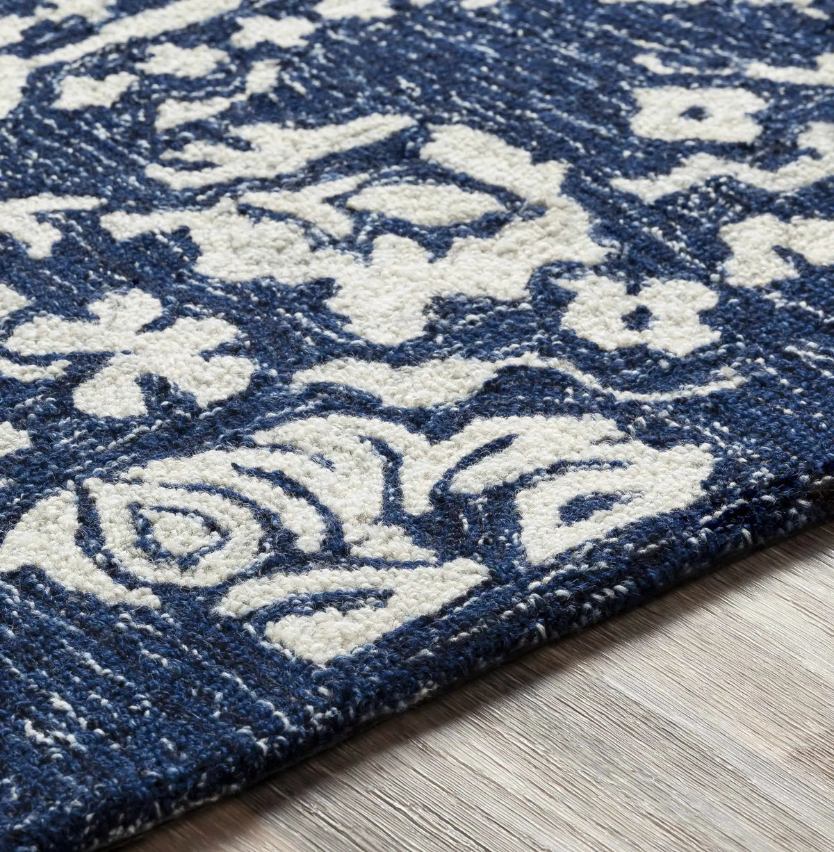 Poole Navy Wool Area Carpet, photo 3 of 11