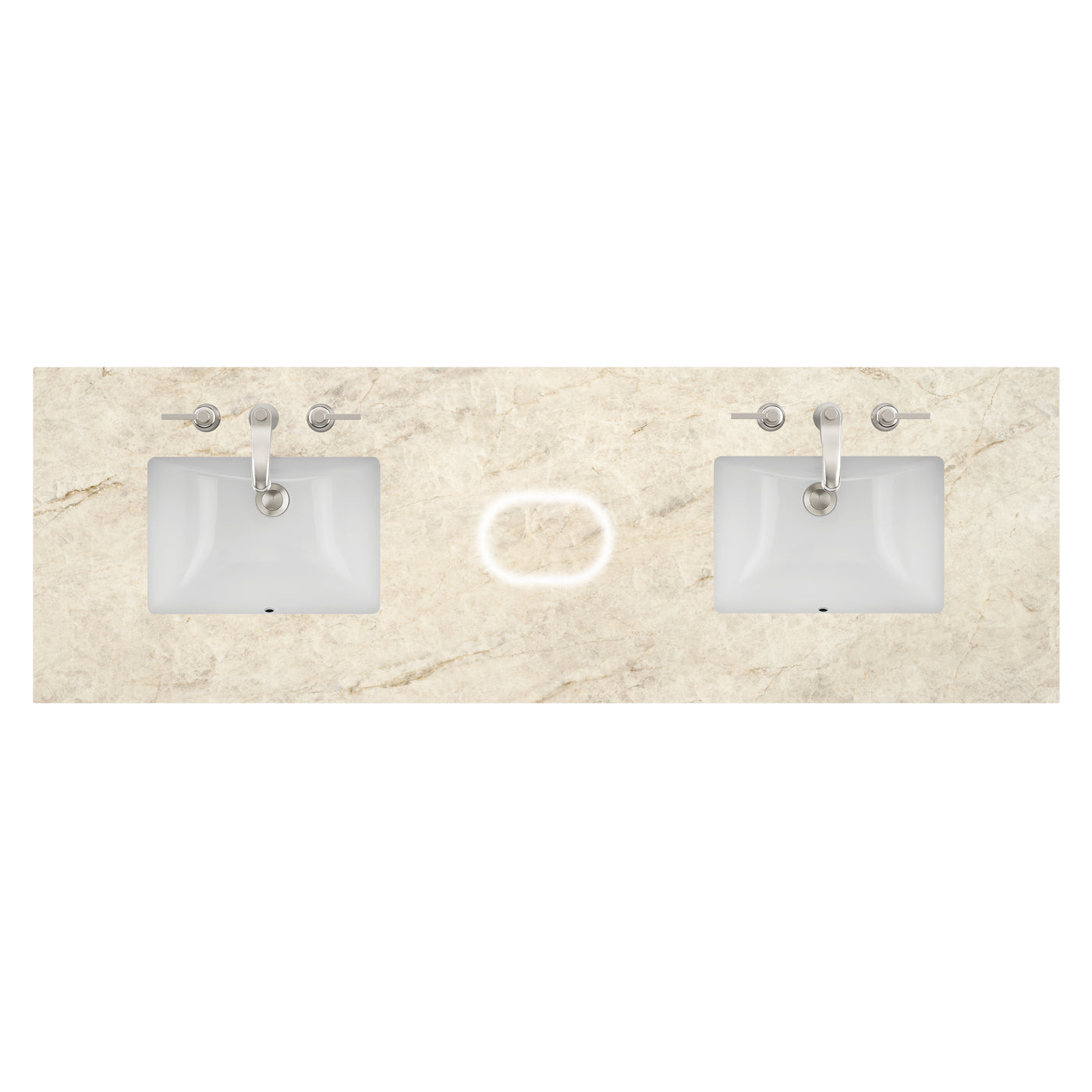 James Martin 72" Double Vanity Top with Tajnar (FreePower) countertop