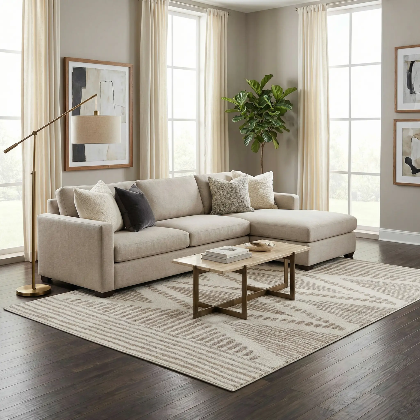 Tigrisis Beige 2328 Area Rug - Clearance by Boutique Rugs