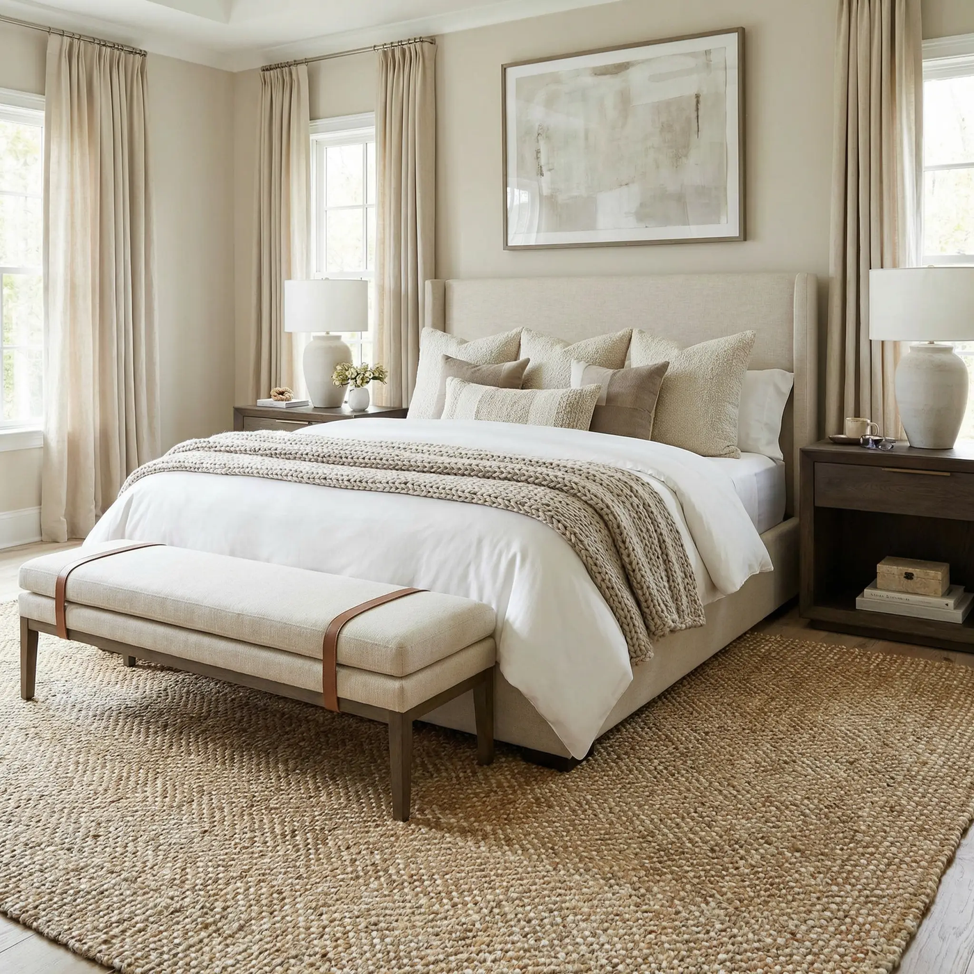 Dinah Natural Textured Jute Rug by Boutique Rugs
