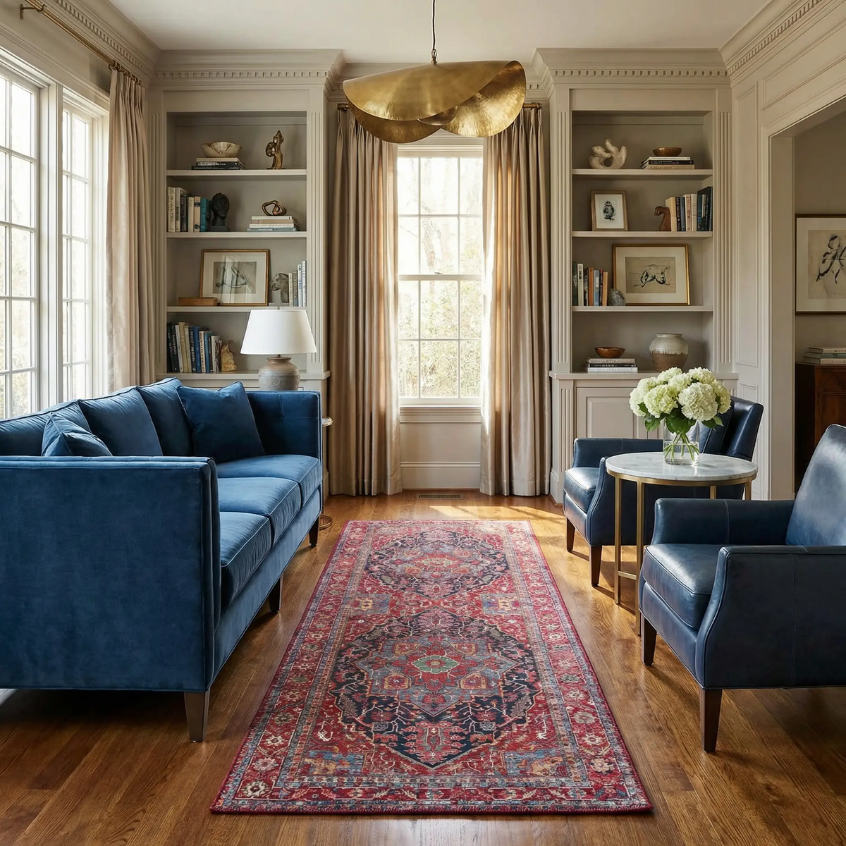 Pauline Red Medallion Performance Rug, photo 2 of 15