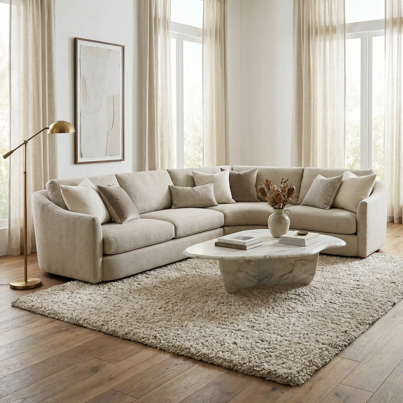 Siari Solid Oatmeal Shag Rug by Boutique Rugs
