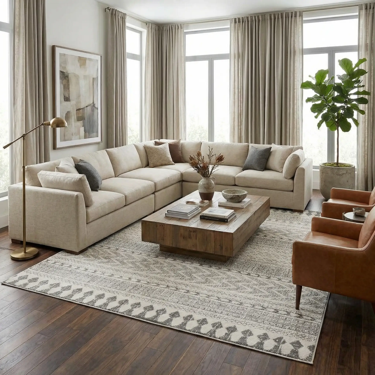 Tigri Aztec Ivory & Gray 2311 Rug - Clearance, photo 2 of 11