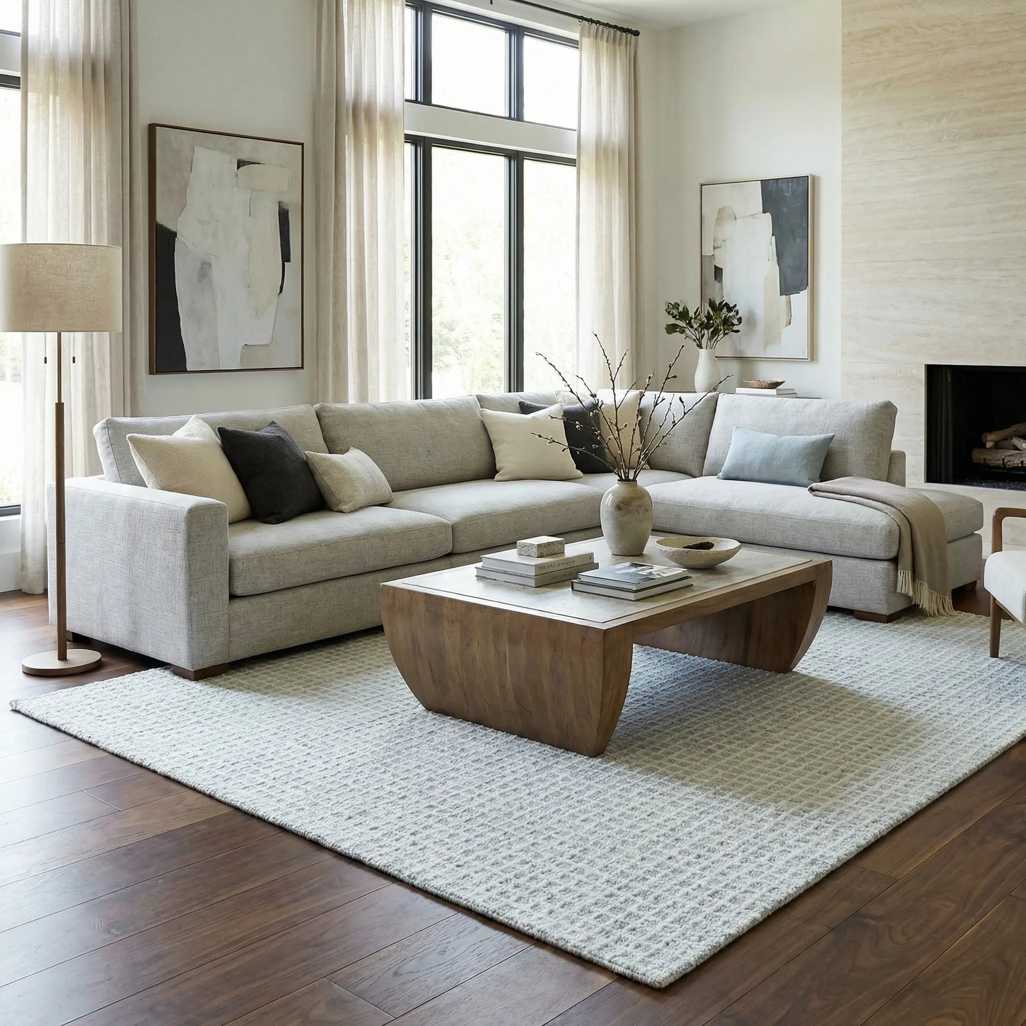 Anahid Soft Blue Area Rug by Boutique Rugs