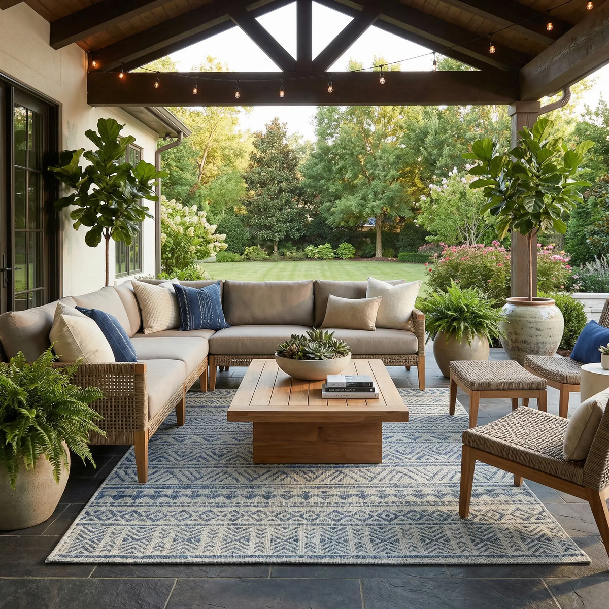 Novato All Over Pattern Performance Outdoor Rug, photo 2 of 26