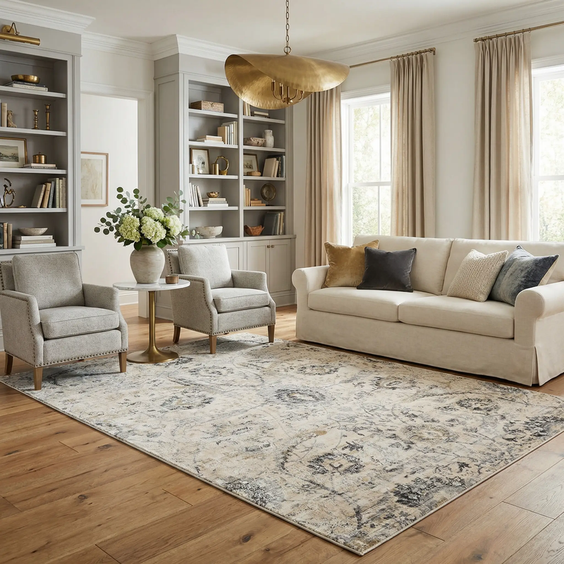 Georgiana Beige Area Rug by Boutique Rugs