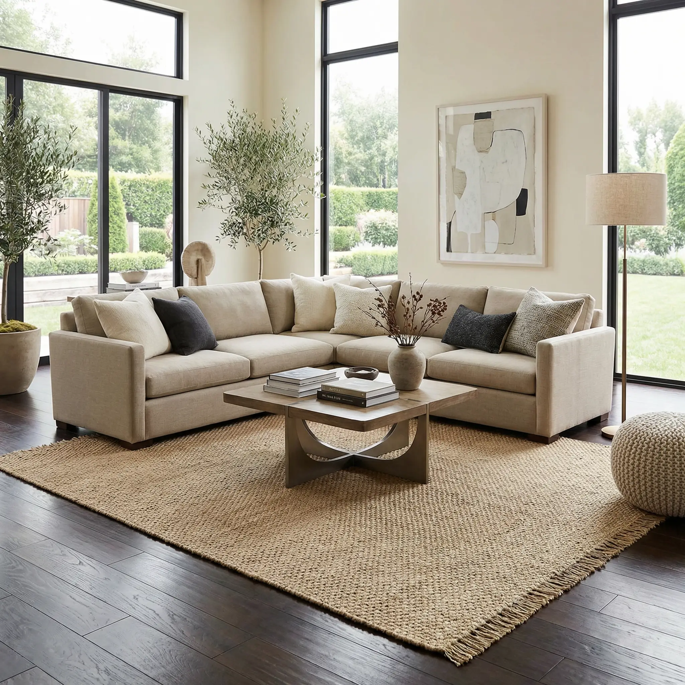 Hovland Hand Woven Natural Jute Rag Rug - Clearance by Boutique Rugs