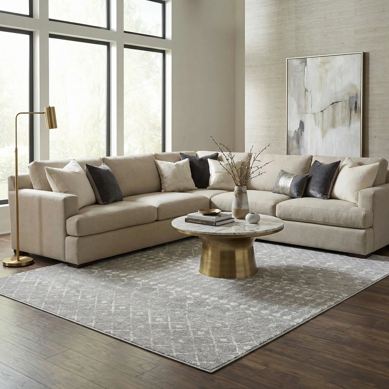 Tigrican Light Gray 2334 Area Rug - Clearance by Boutique Rugs