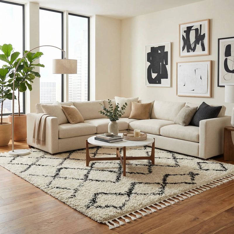 Wallagrass Moroccan Shag Rug - Clearance by Boutique Rugs