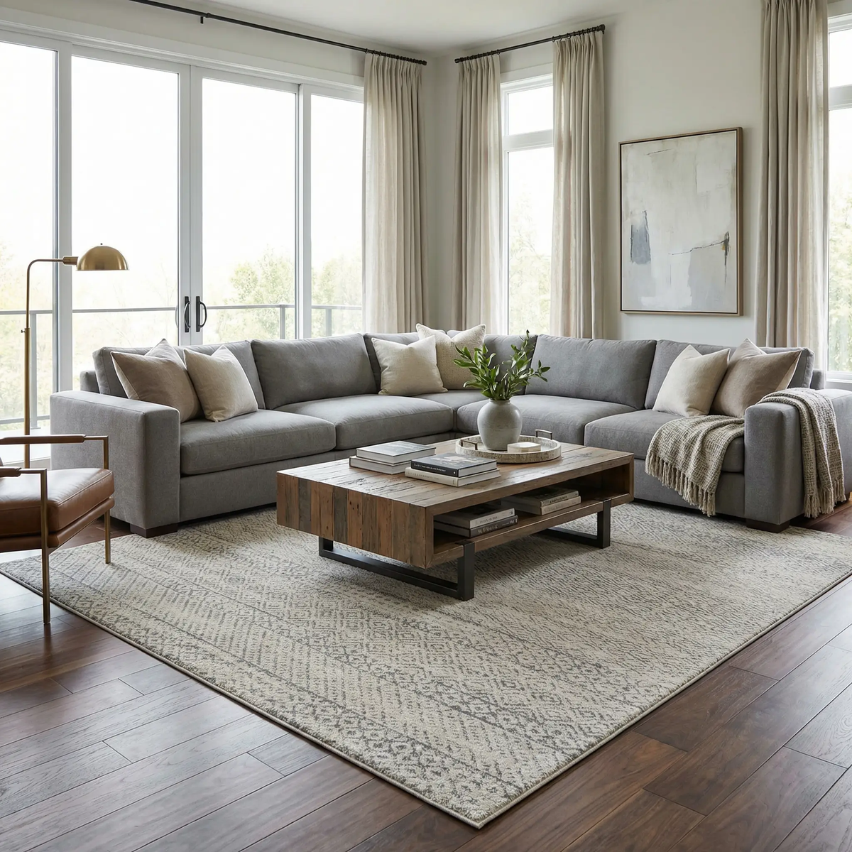 Tigri Aztec Ivory & Gray 2317 Area Rug - Clearance, photo 2 of 10