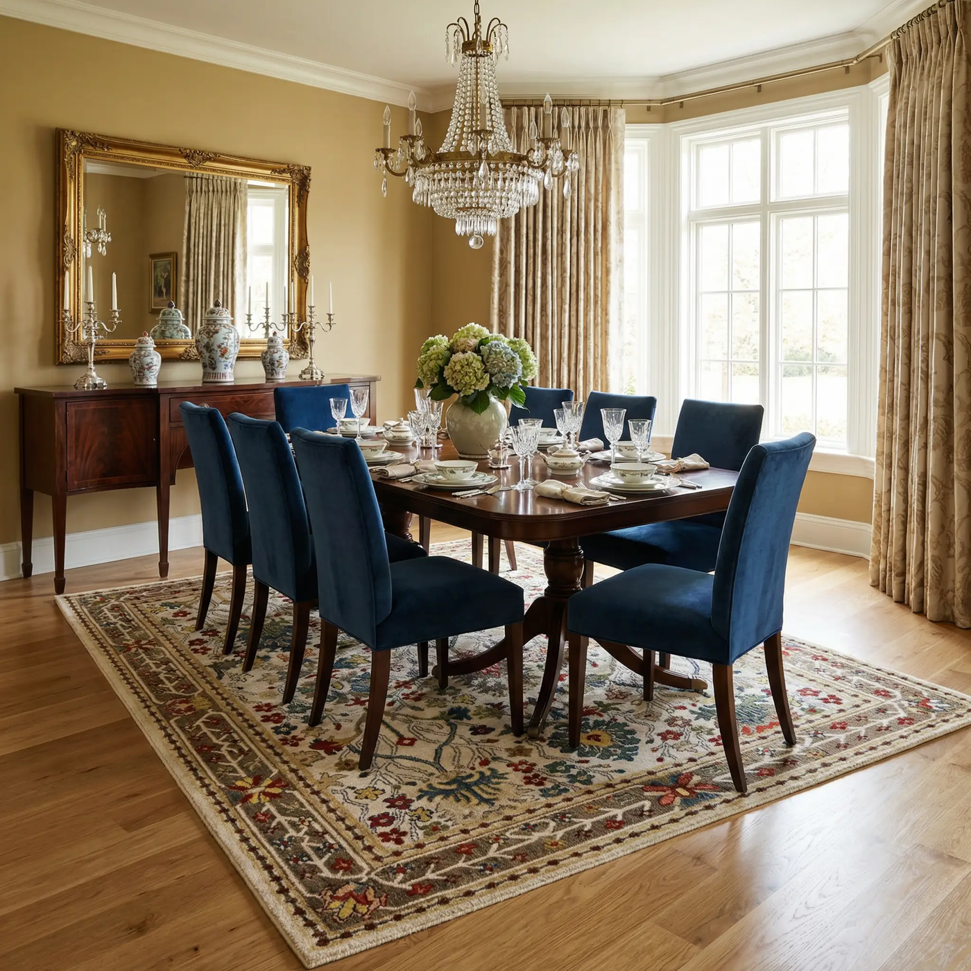 Neola White/Brown Oushak Rug by Boutique Rugs