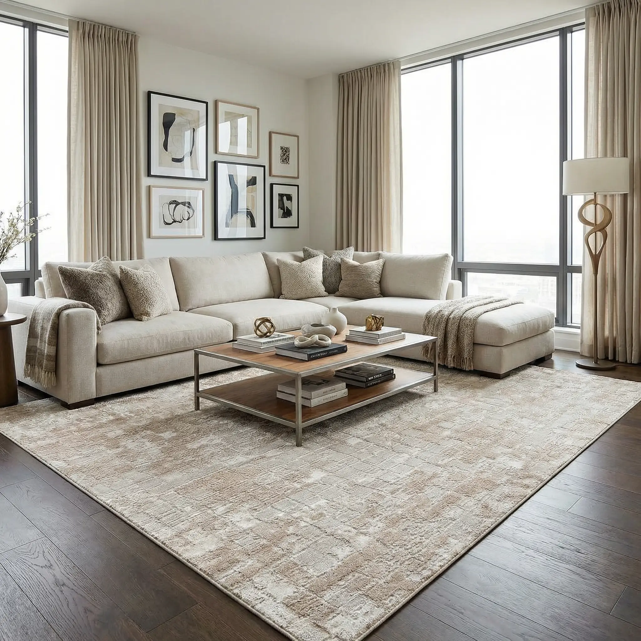 Liveri Pink Mosaic Rug by Boutique Rugs