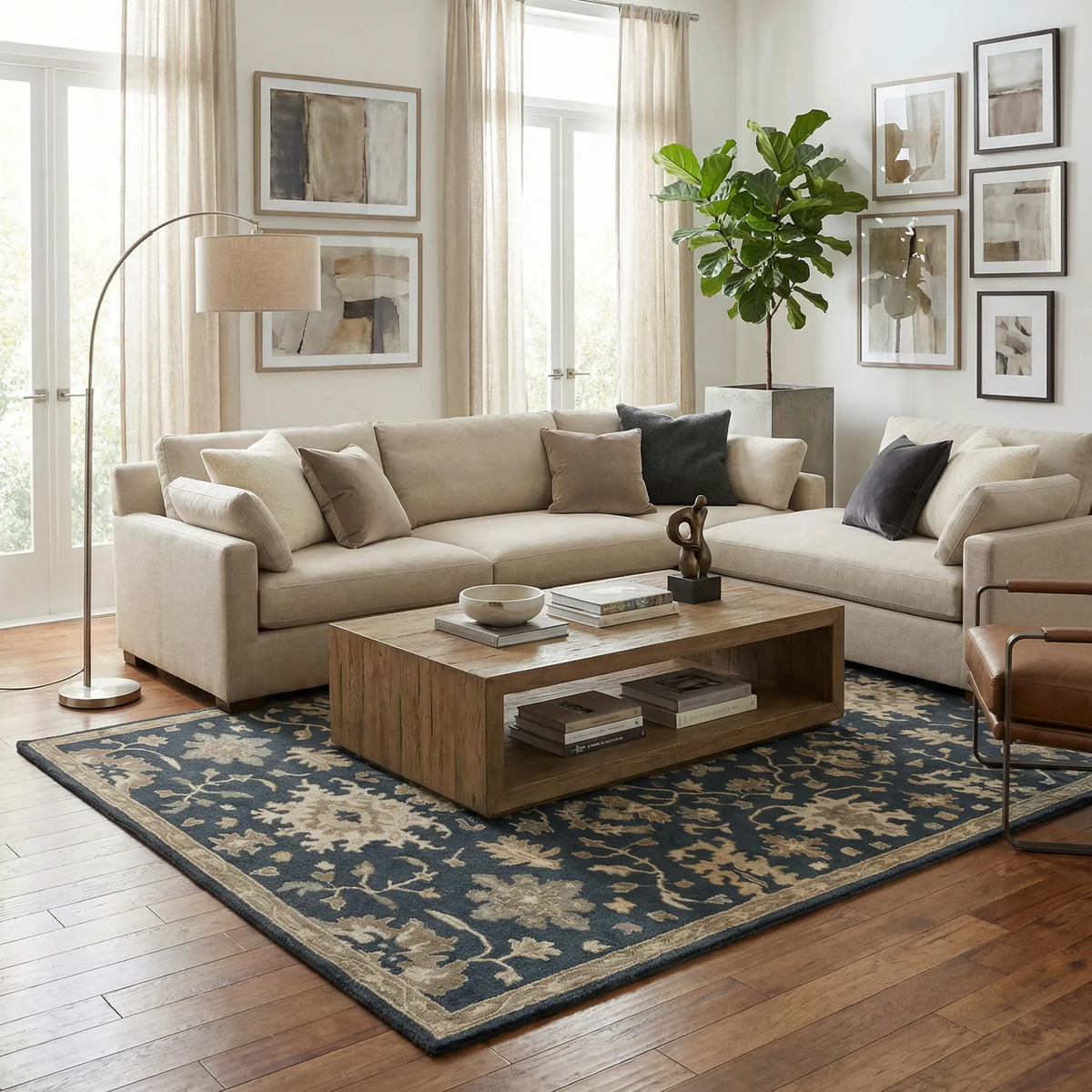 Caesar 1154 Navy Wool Rug, photo 2 of 24