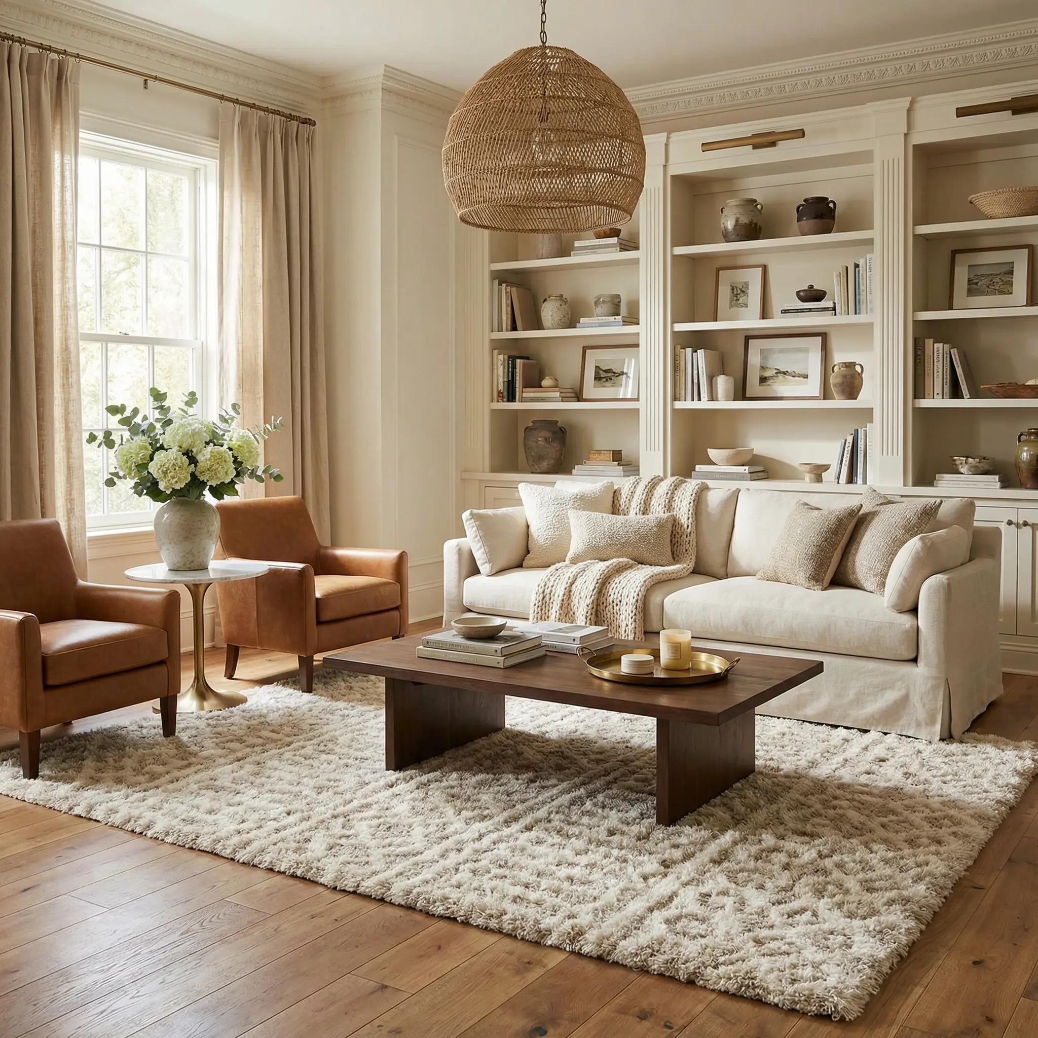 Prompton Cream Plush Area Rug by Boutique Rugs