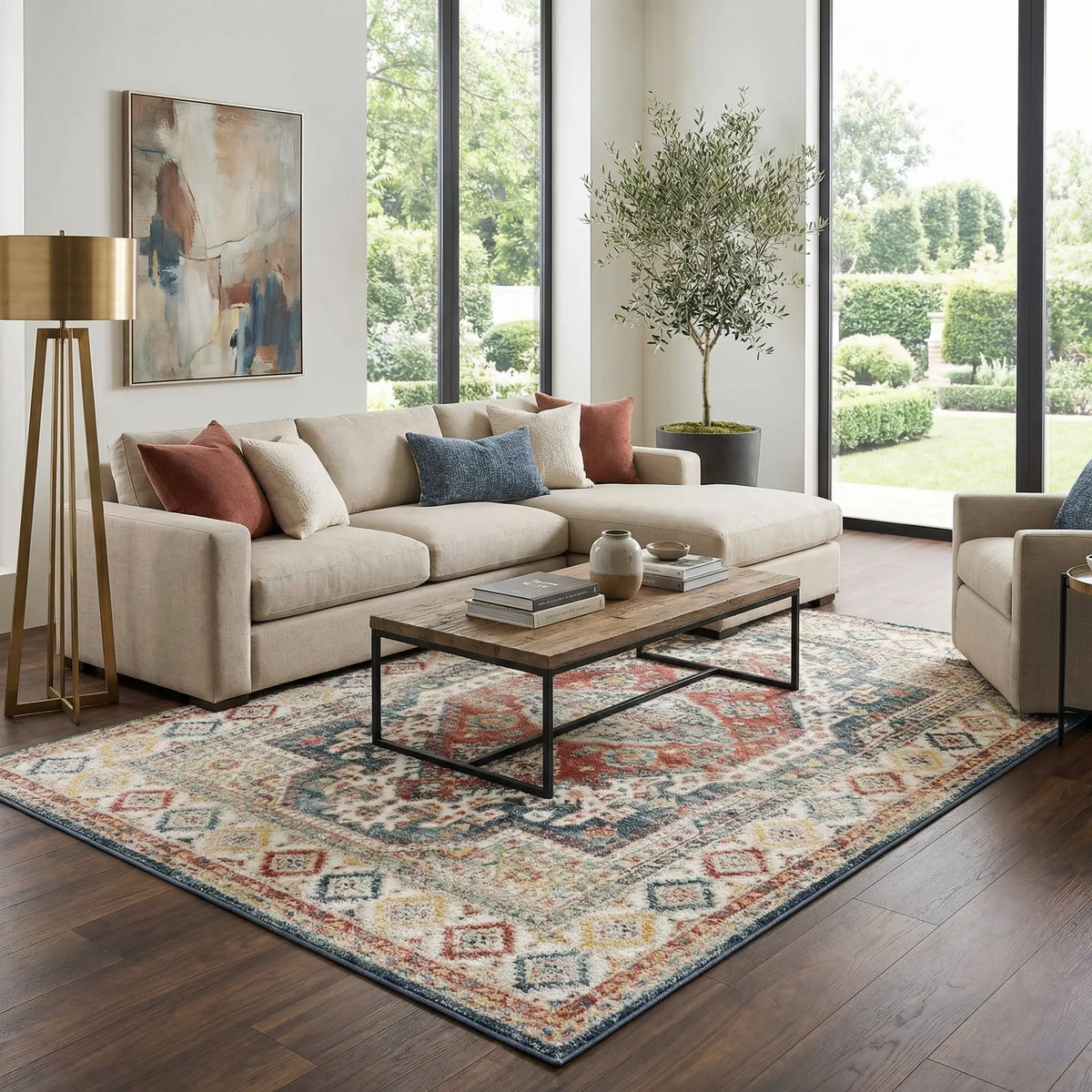 Brend Rust Medallion Area Rug - Clearance, photo 2 of 15
