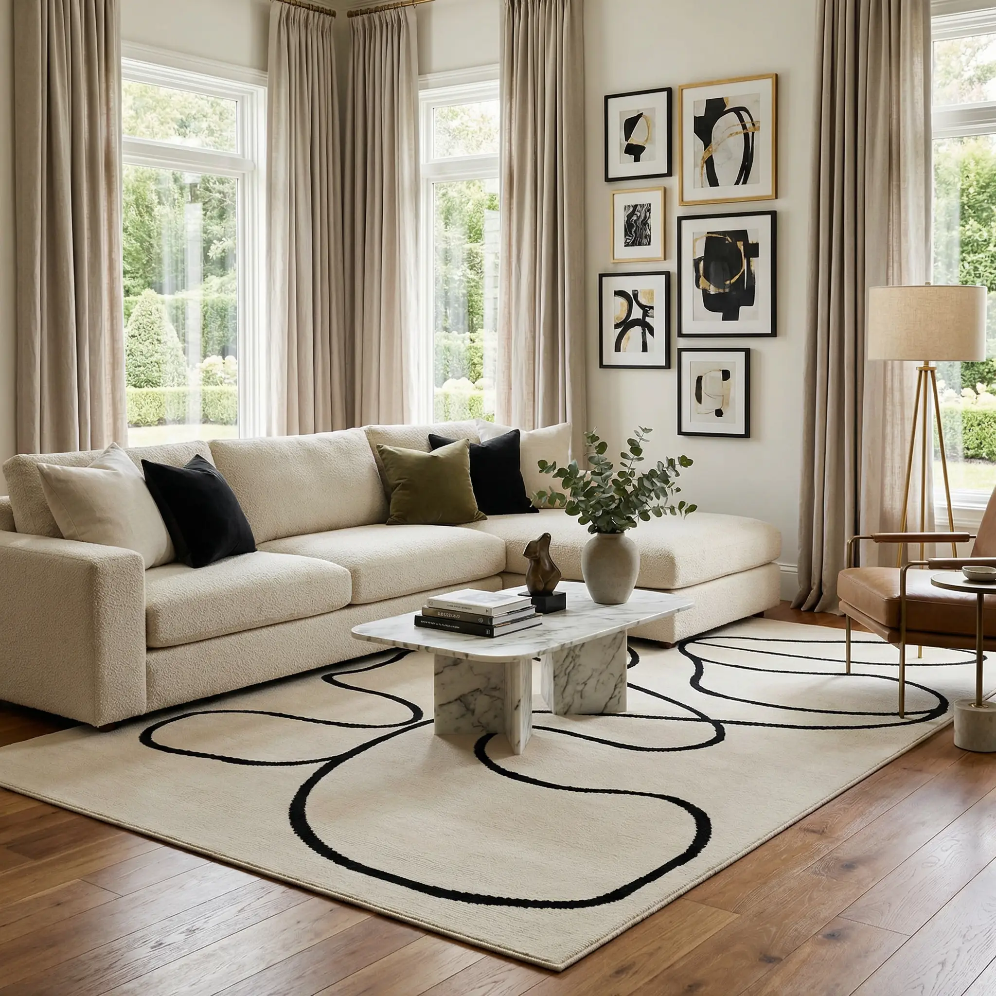 Eilir Modern Low Profile Boho Rug by Boutique Rugs