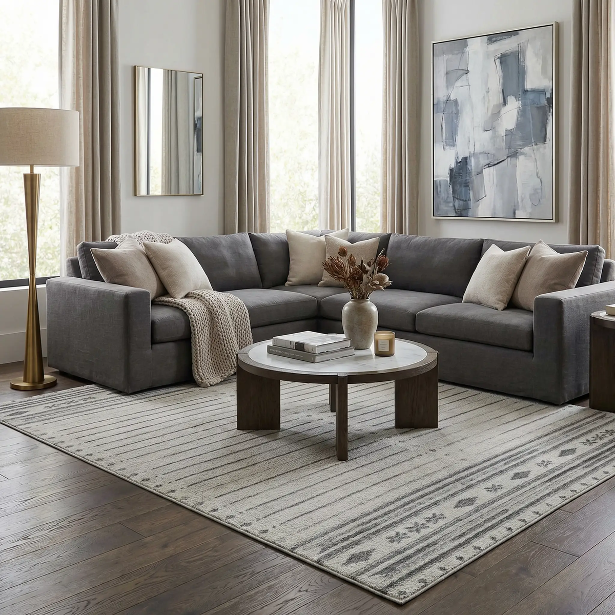 Tigri Aztec Ivory & Gray 2325 Area Rug - Clearance, photo 2 of 10