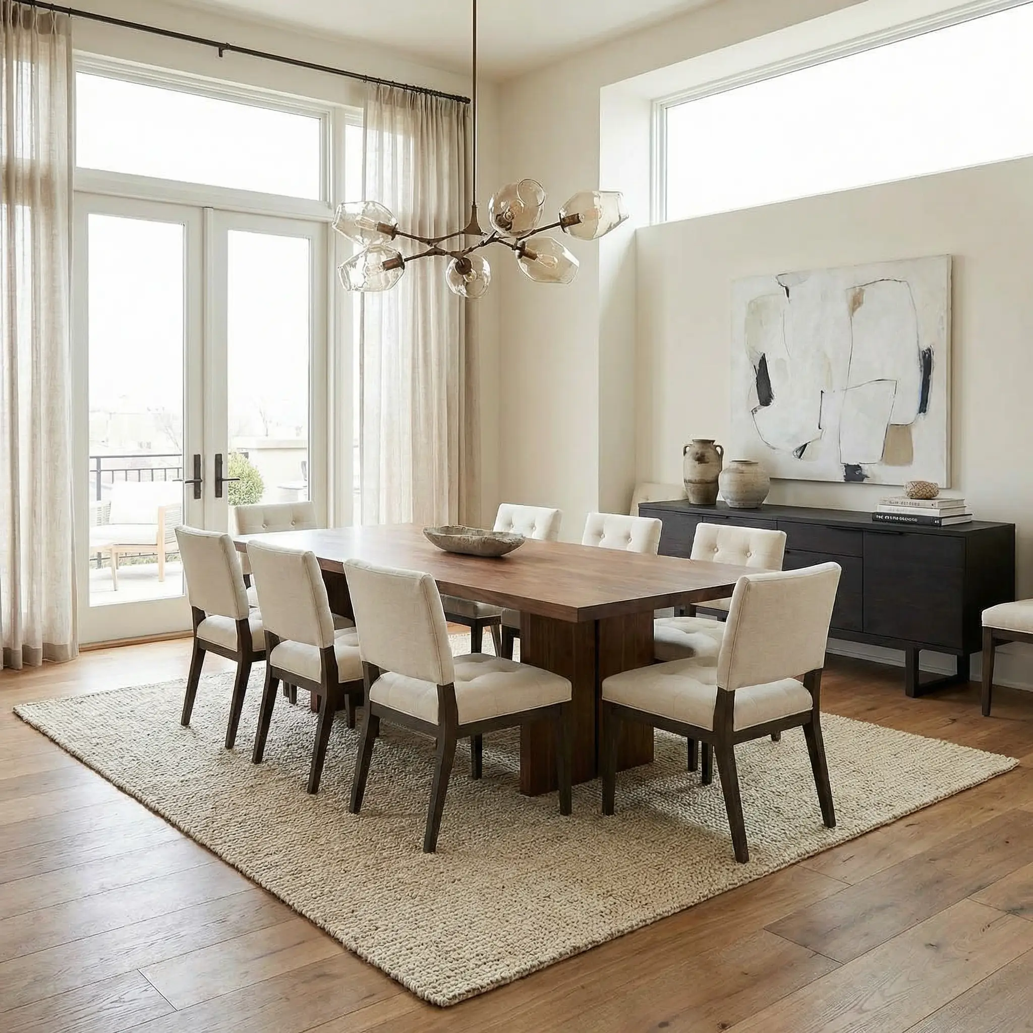 Ambel Cream Jute Rug by Boutique Rugs