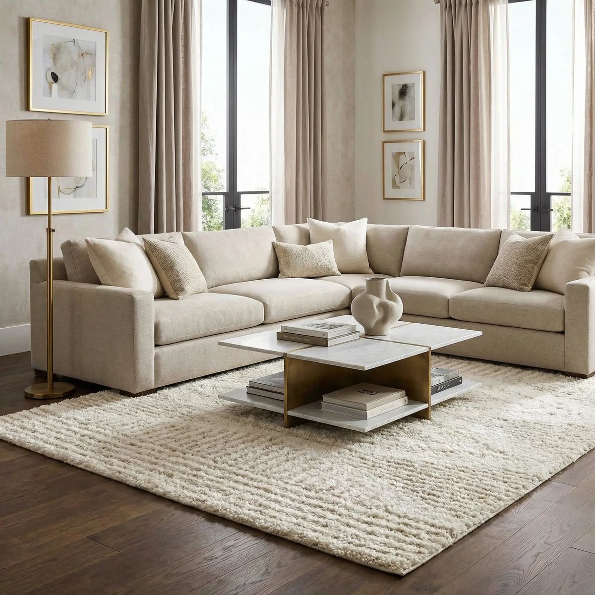 Hauteloom Trunding Plush Rug - Light Beige, photo 2 of 14