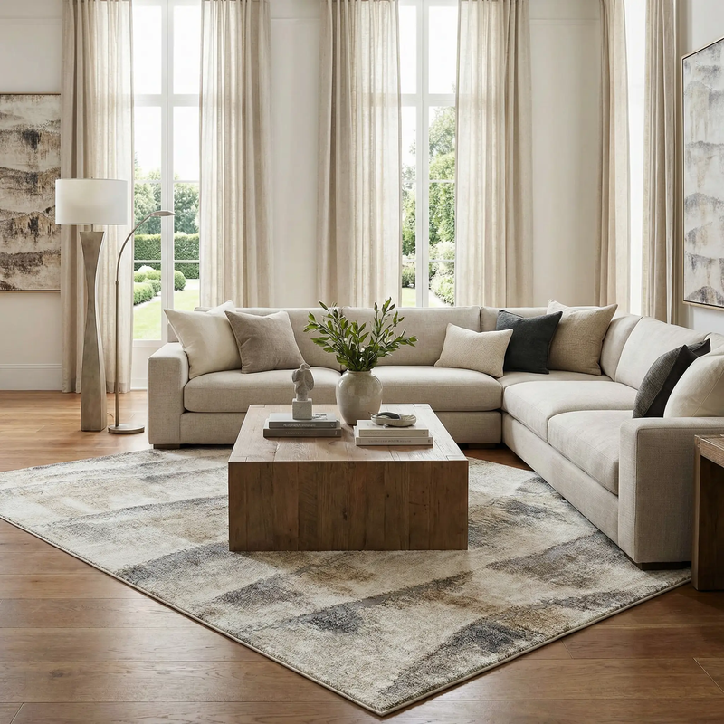 Banji Abstract Waves Area Rug by Boutique Rugs