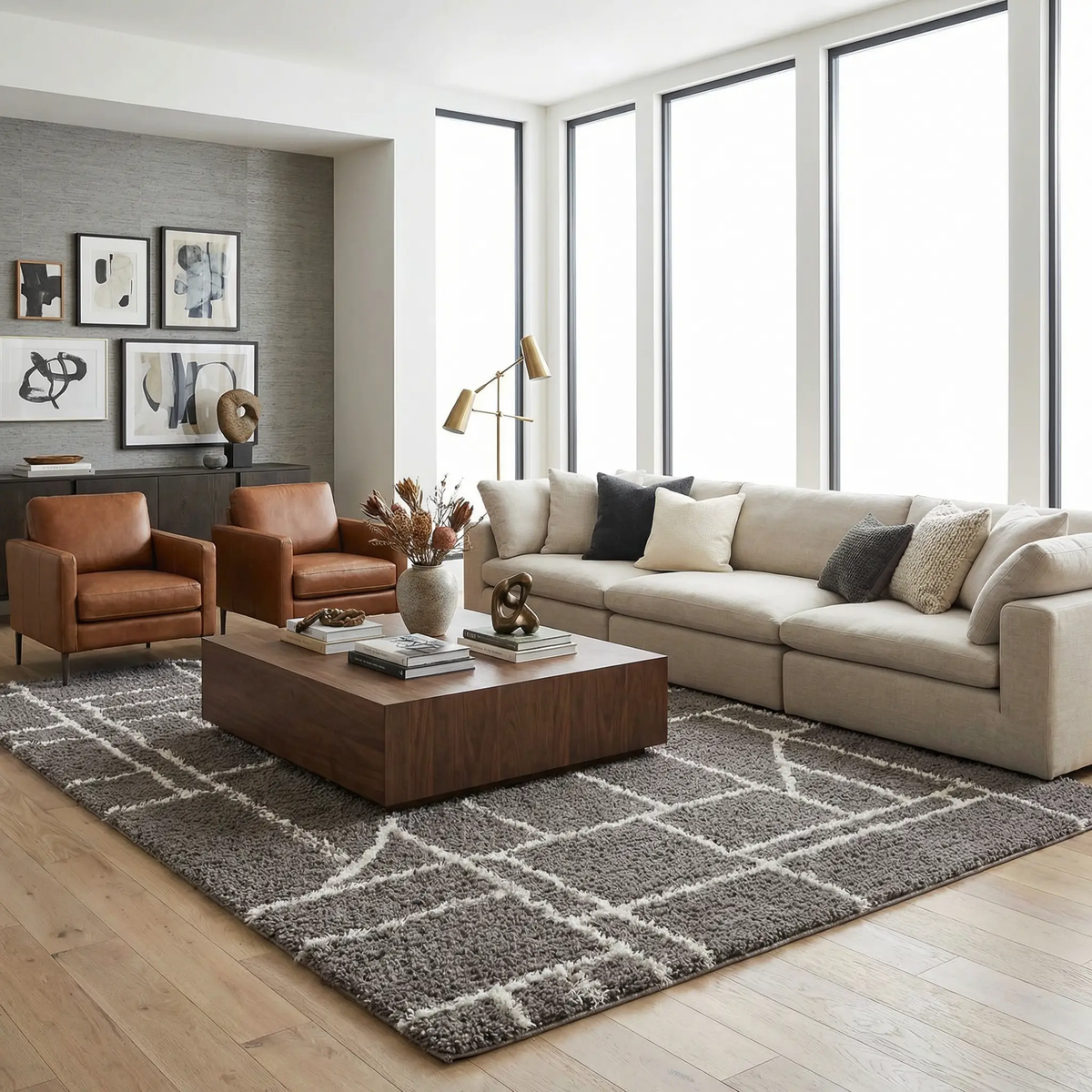Andia Charcoal Area Rug - Clearance, photo 2 of 18