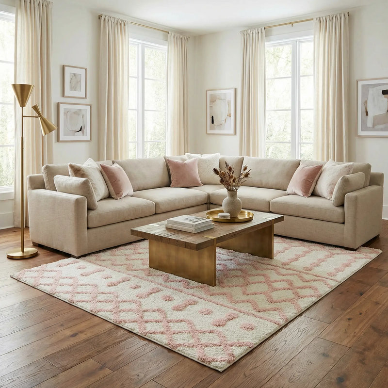 Darva Pink Plush Area Carpet by Boutique Rugs