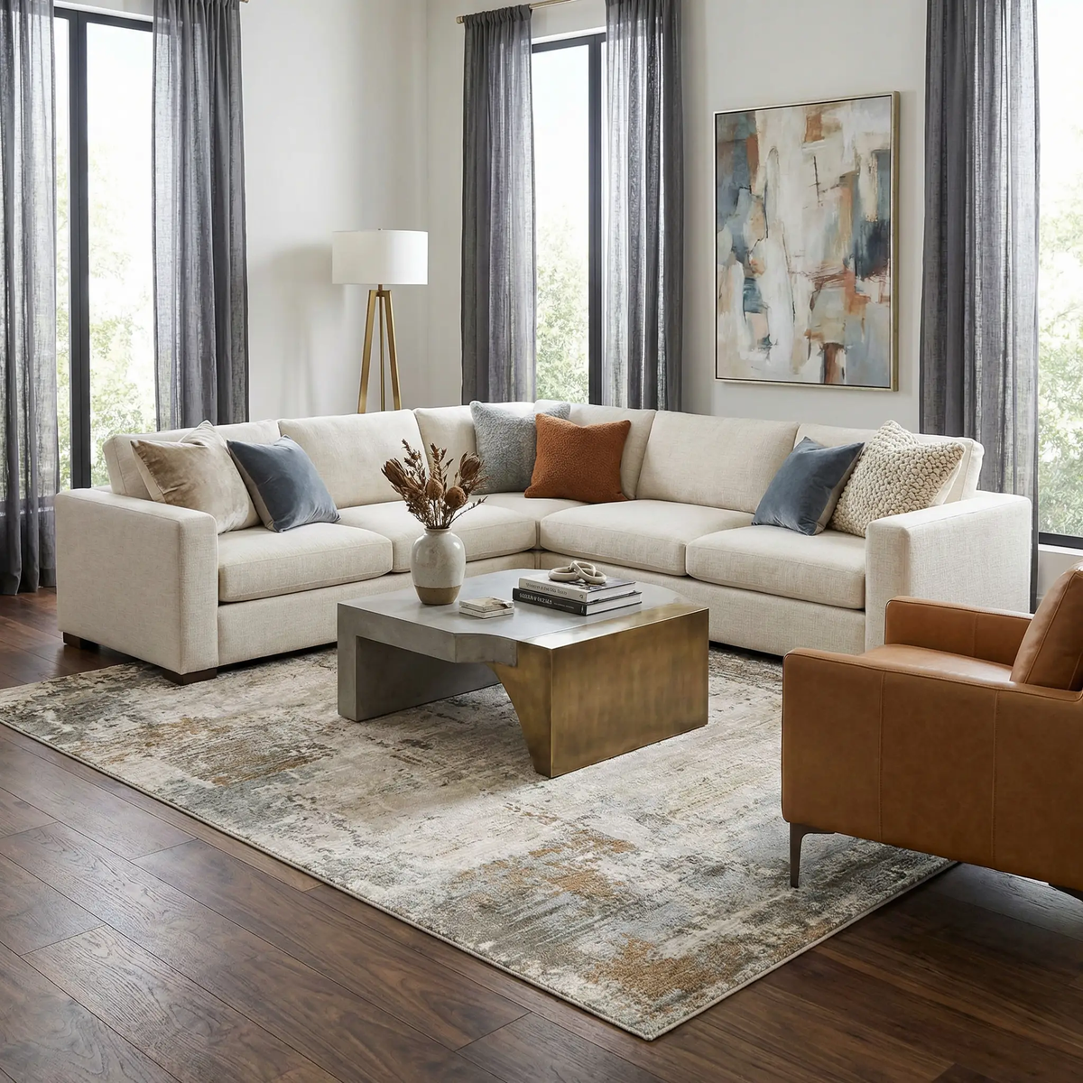 Kress Thick Luxe Abstract Rug, photo 2 of 26