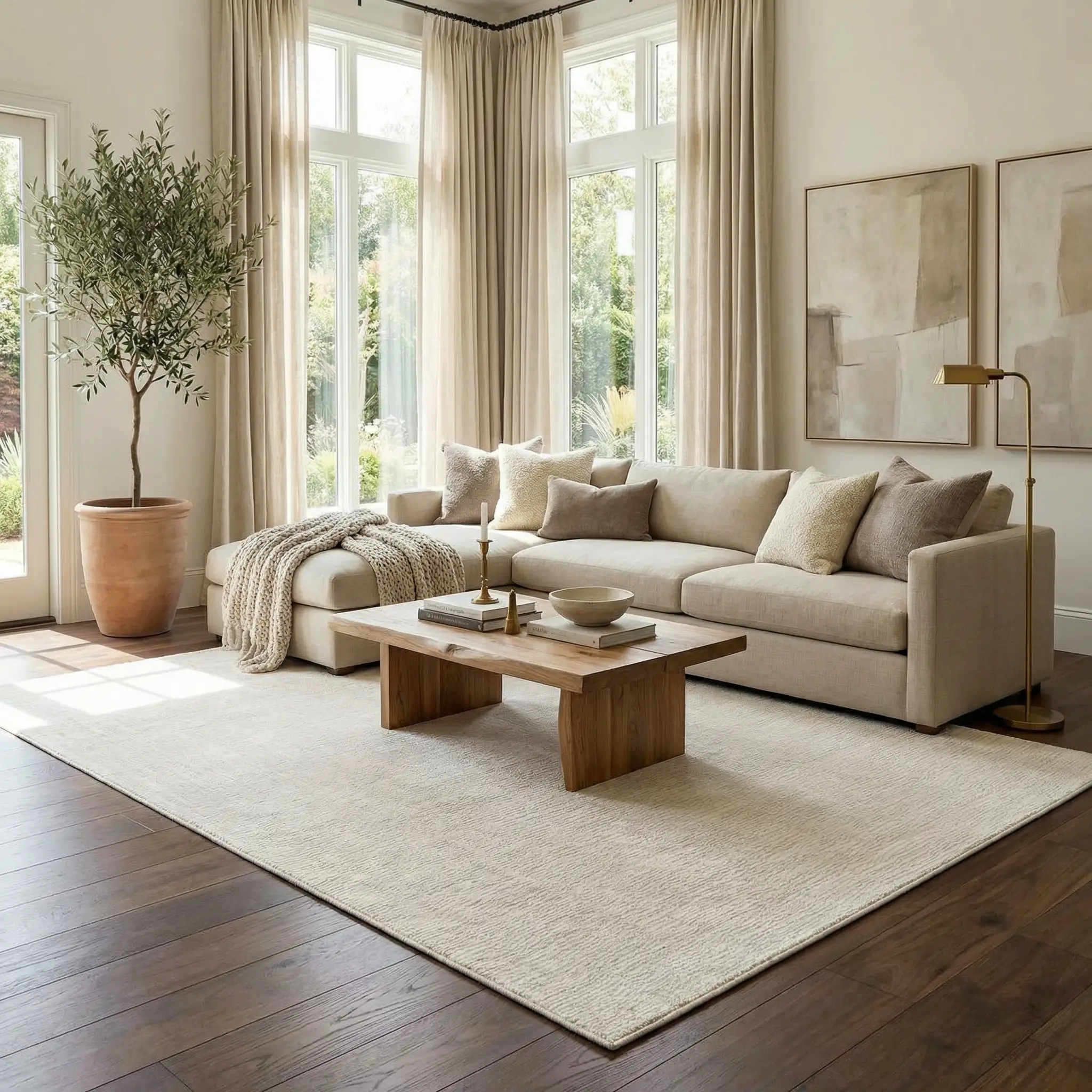 Leanna Cream Washable Area Rug by Boutique Rugs