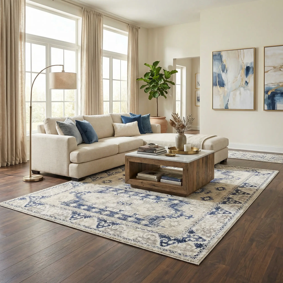 Bindi Navy Area Rug - Clearance, photo 2 of 15