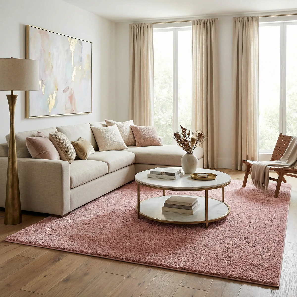 Judy Pink Plush Washable Area Rug - Clearance, photo 2 of 14