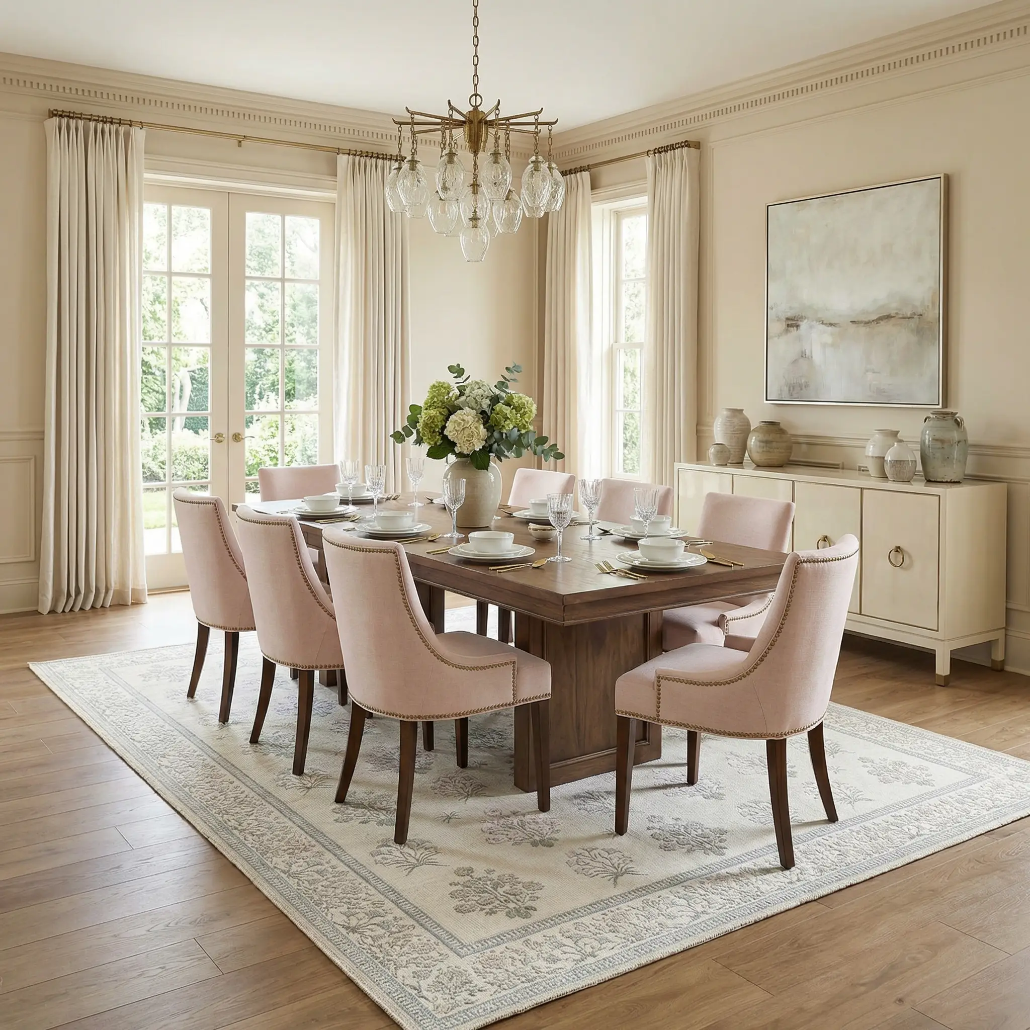 Aquene Ivory Washable Area Rug by Boutique Rugs