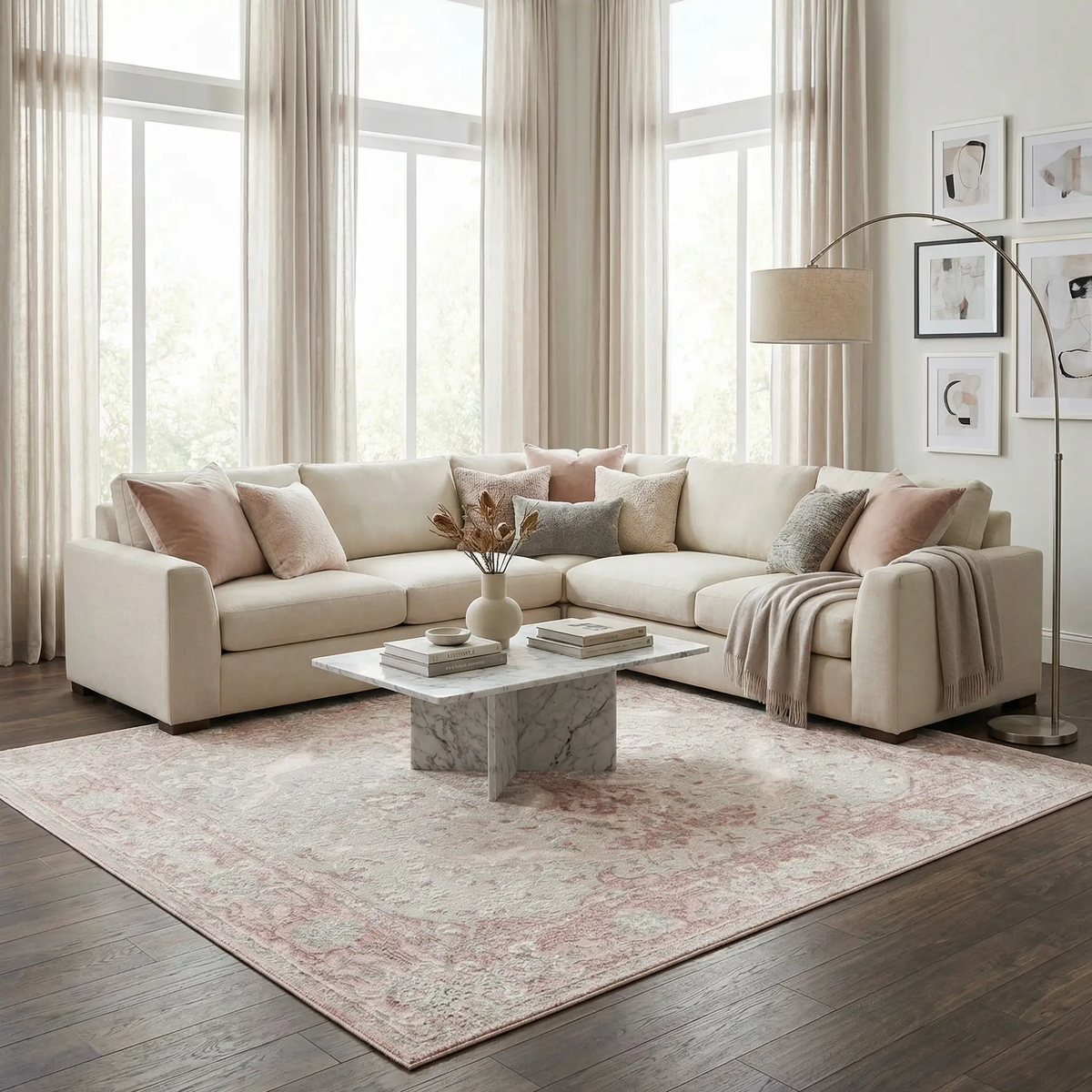 Zora Pink Area Rug, photo 2 of 21