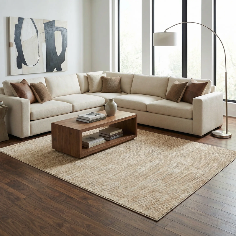 Pabla Tan Speckled Area Rug by Boutique Rugs
