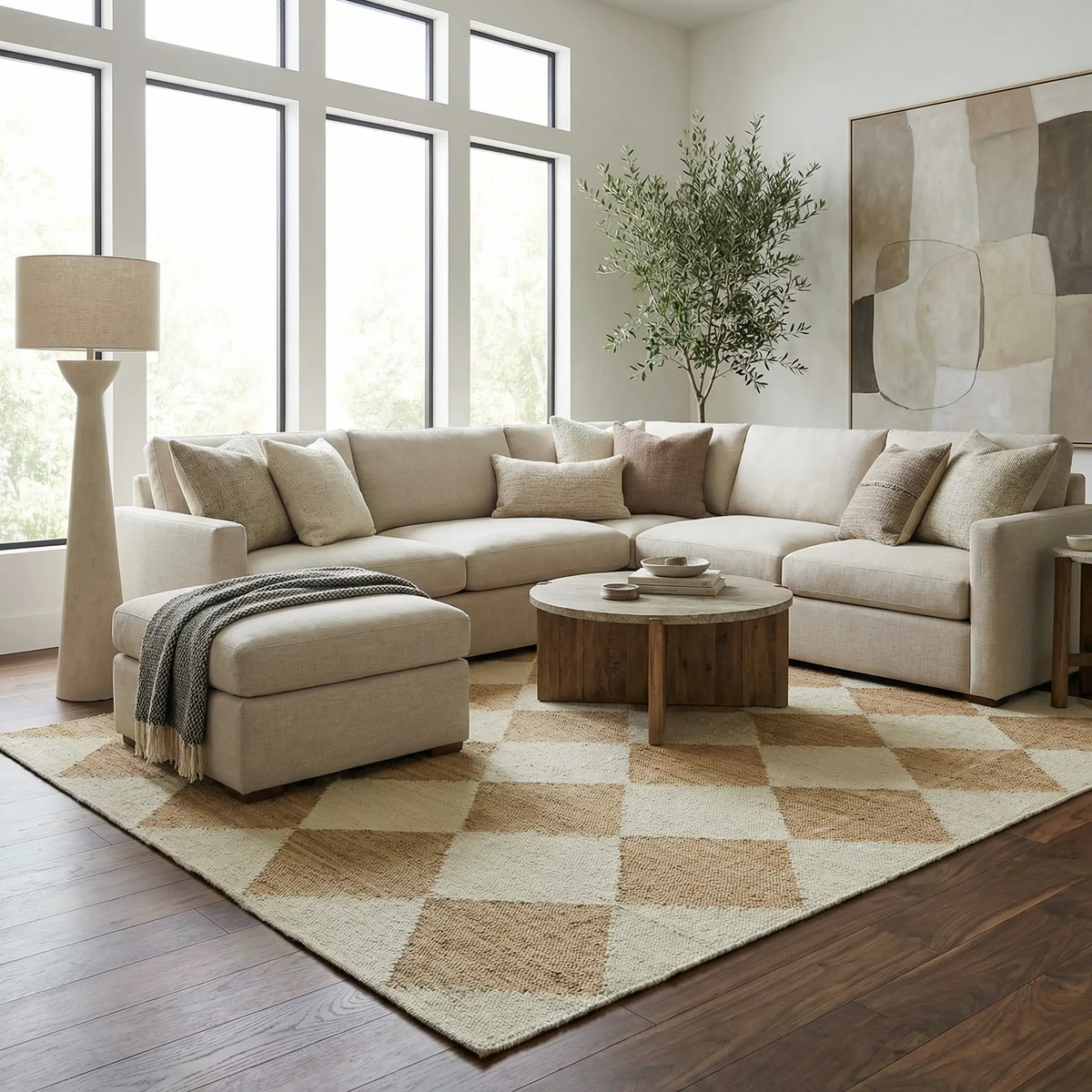 Andrin Beige Area Rug, photo 2 of 12