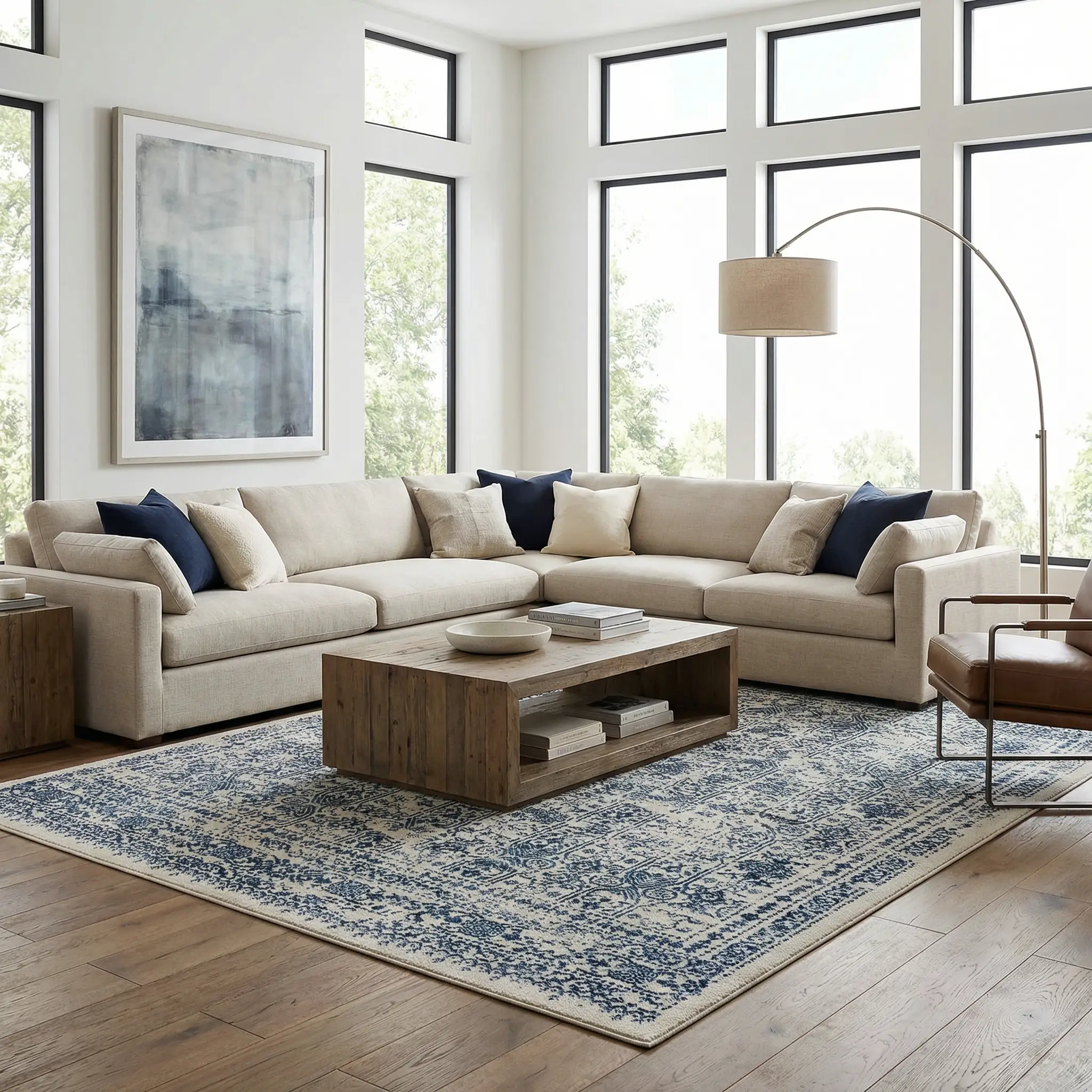 Michie Blue Area Rug - Clearance by Boutique Rugs