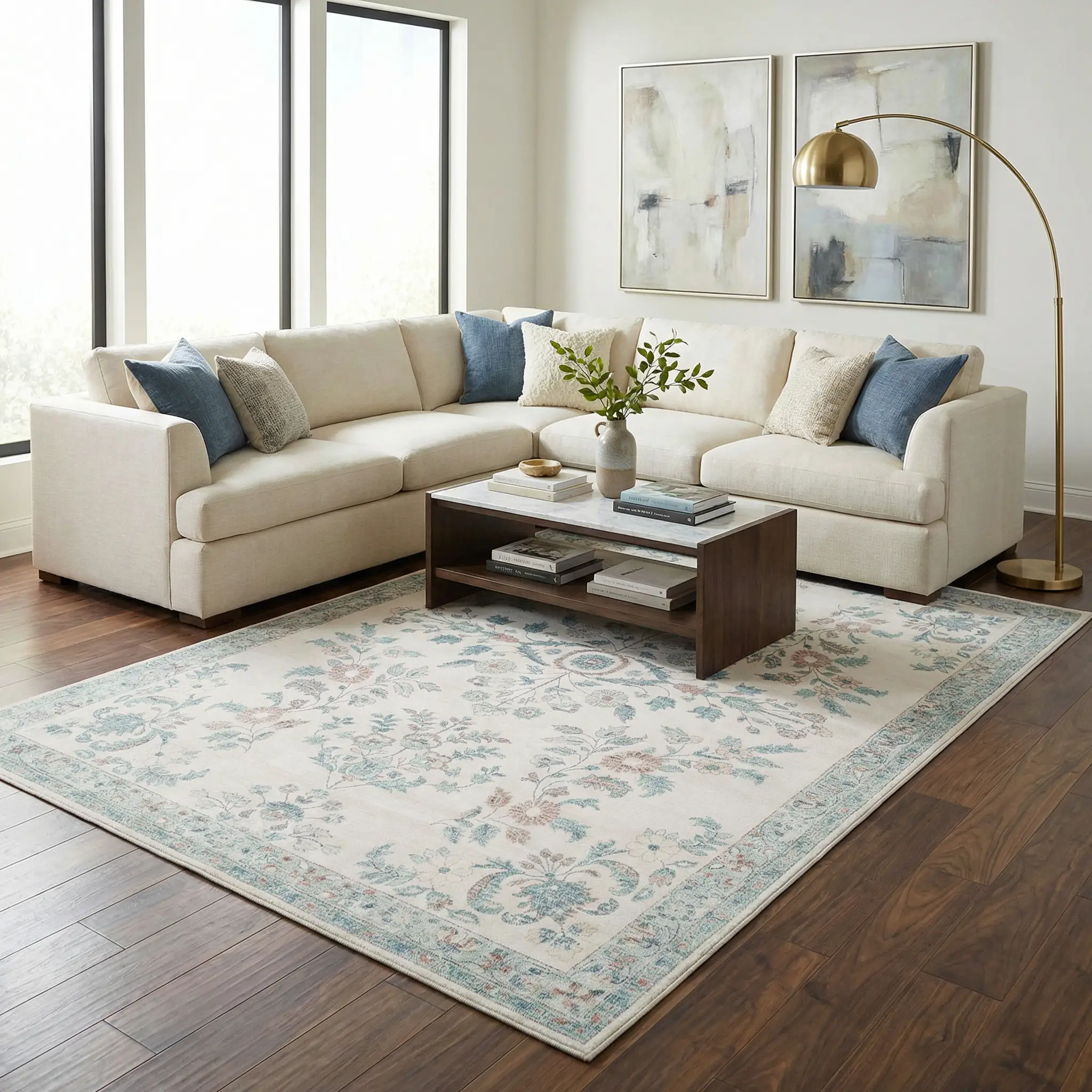 Meyly Pink & Green Washable Area Rug by Boutique Rugs