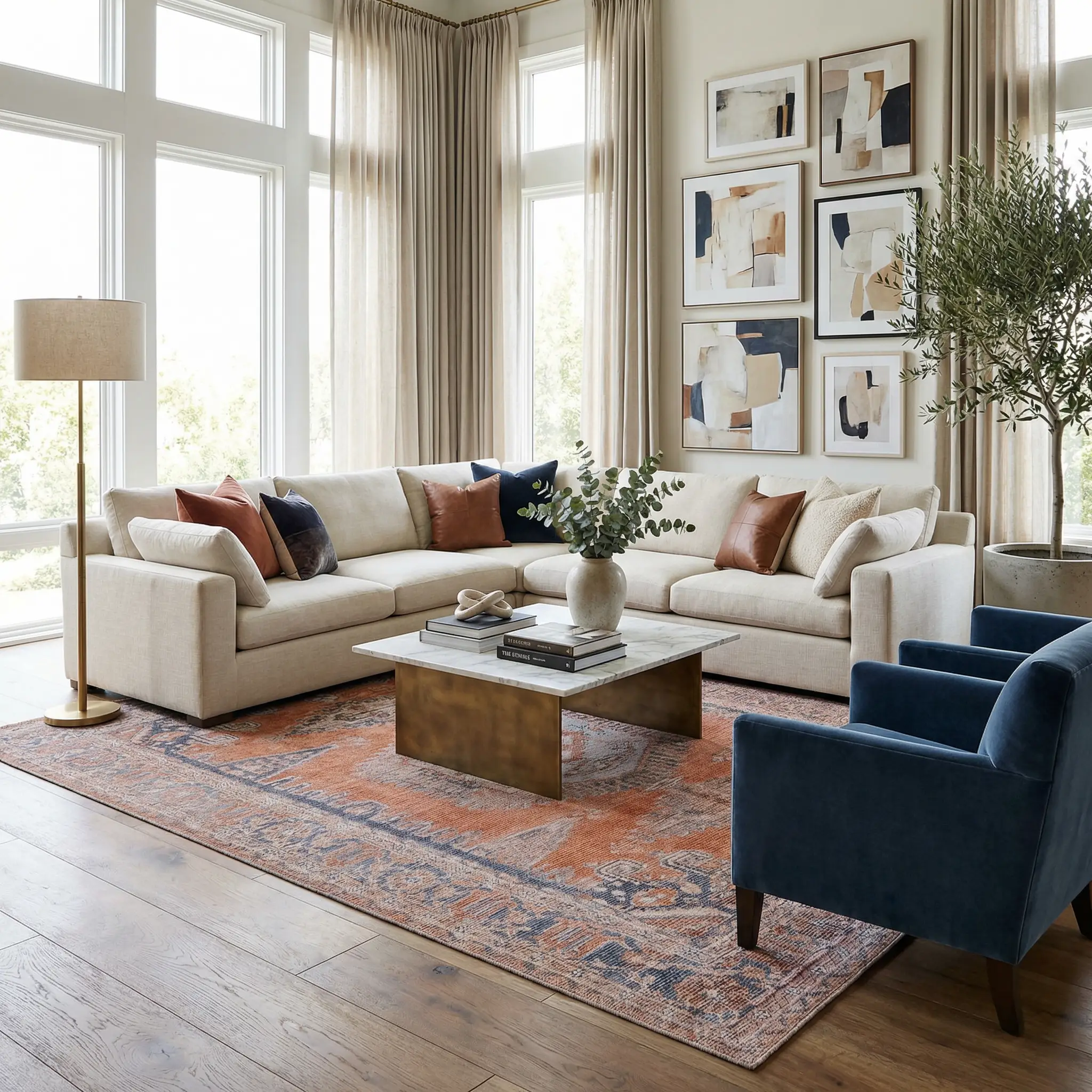 Taber Burnt Orange Persian Style Rug by Boutique Rugs
