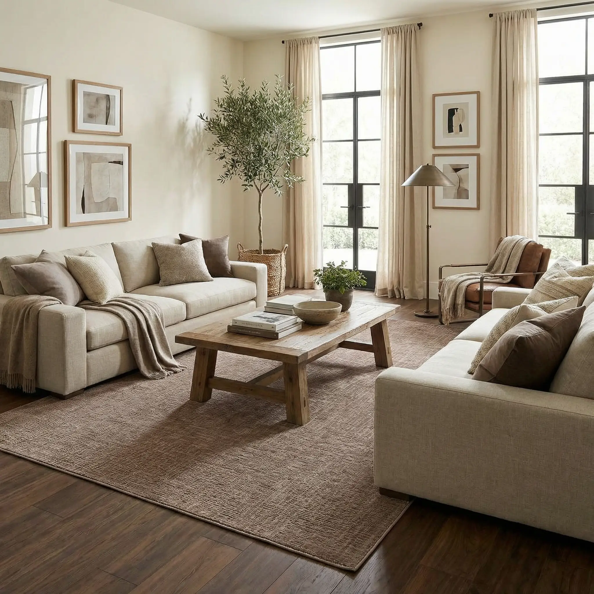Leanna Light Brown Washable Area Rug, photo 2 of 14