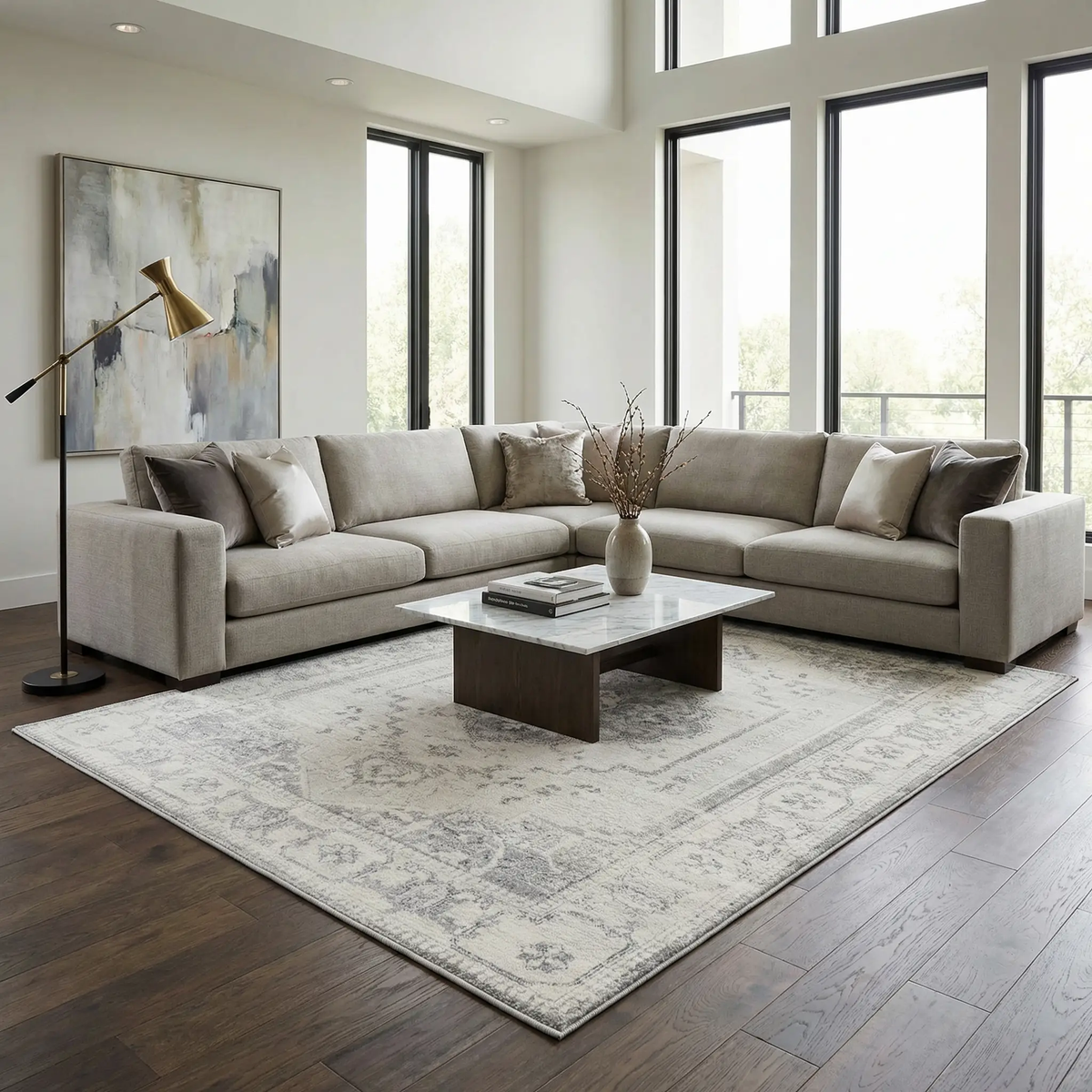 Tigried Ivory & Gray 2315 Area Rug - Clearance, photo 2 of 13
