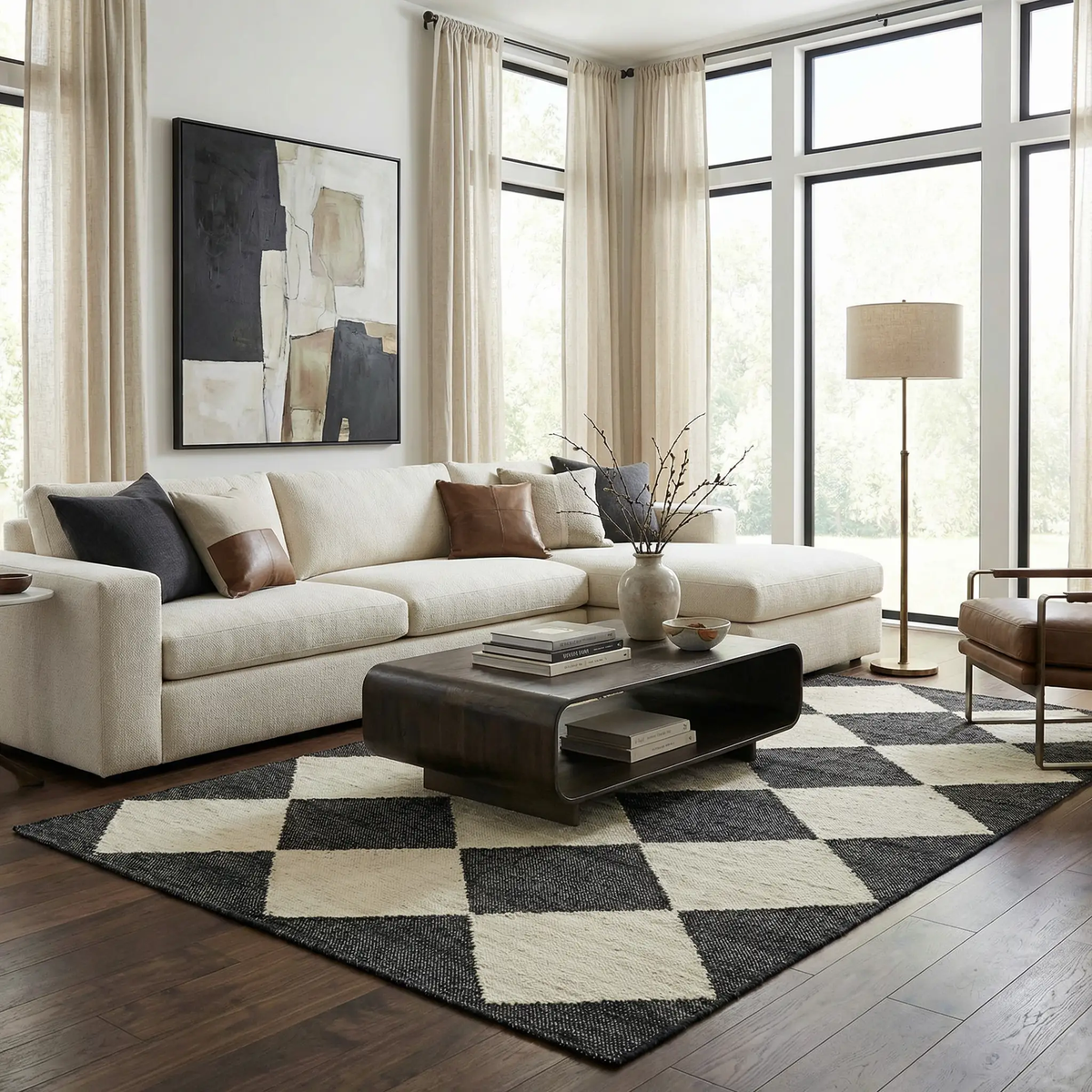 Andrin Black Area Rug, photo 2 of 10