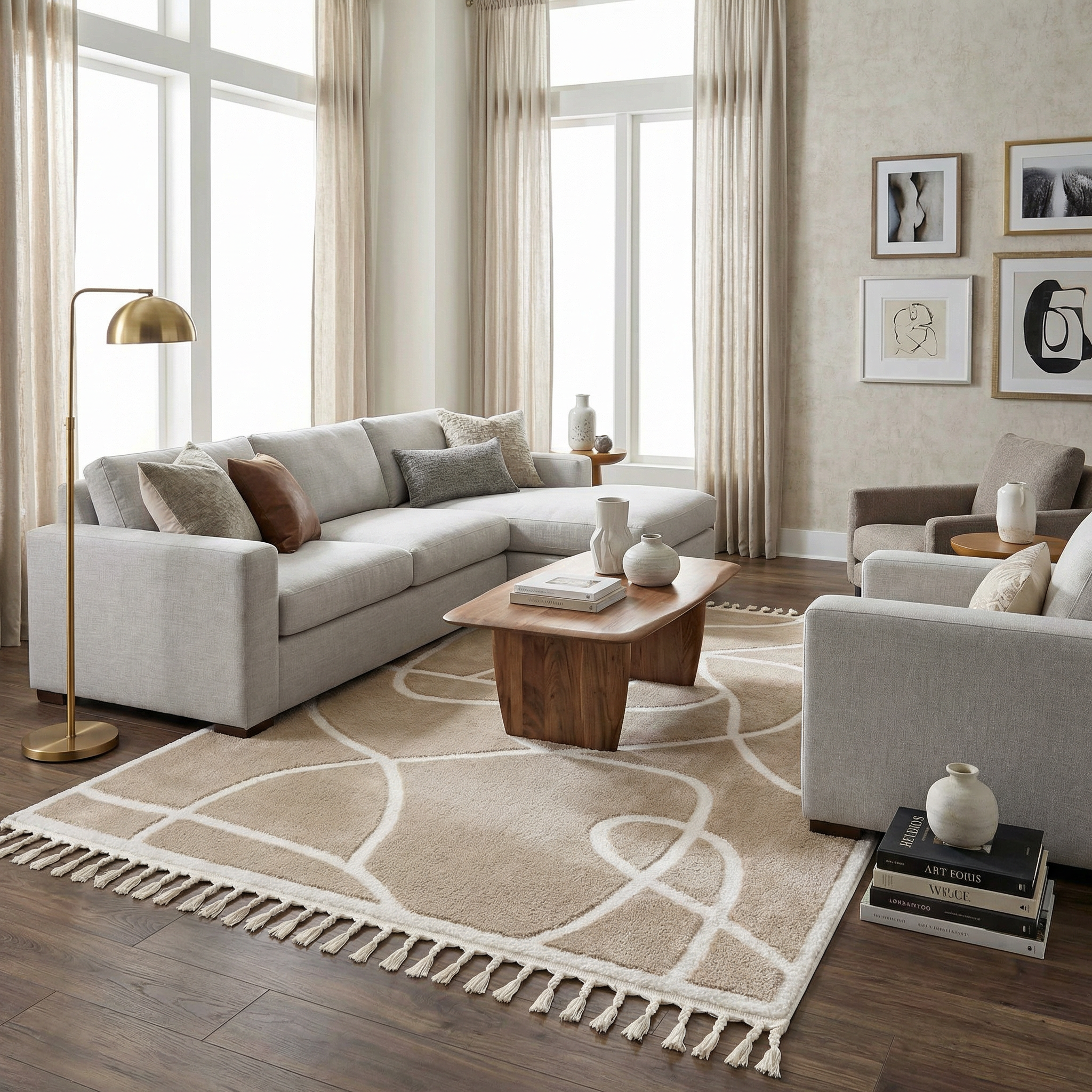 Azana Cream Area Rug - Clearance by Boutique Rugs