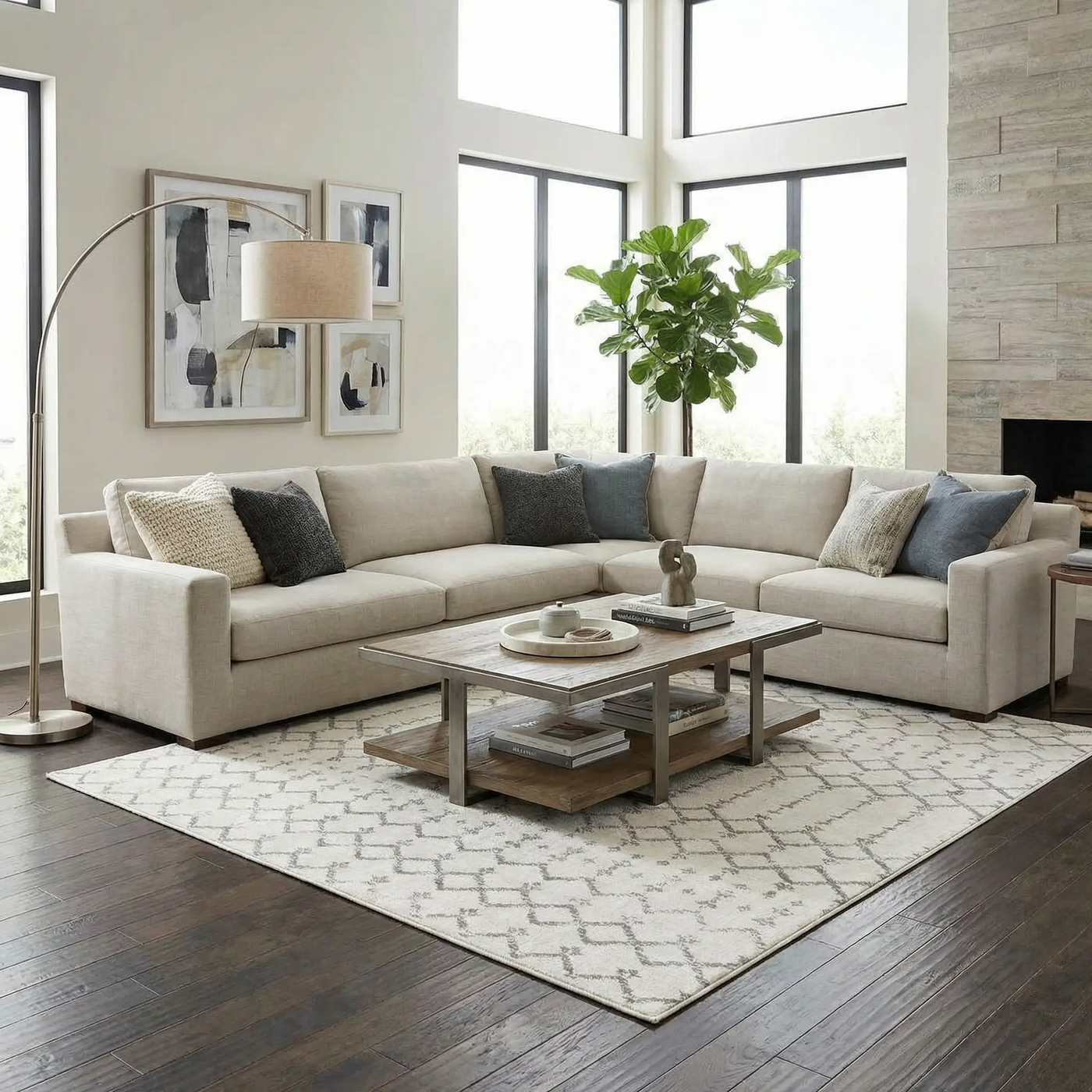 Tigri Aztec 2310 Ivory Rug - Clearance by Boutique Rugs